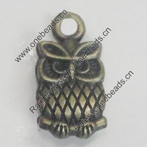 Pendant/Charm. Fashion Zinc Alloy Jewelry Findings. Lead-free. Animal 15x7mm. Sold by Bag