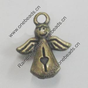 Pendant/Charm. Fashion Zinc Alloy Jewelry Findings. Lead-free. 12x16mm. Sold by Bag