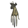 Pendant/Charm. Fashion Zinc Alloy Jewelry Findings. Lead-free. Hand 66x20mm. Sold by Bag