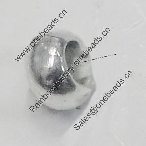 Beads. Fashion Zinc Alloy Jewelry Findings. Lead-free. 4x2mm. Hole:3mm. Sold by Bag