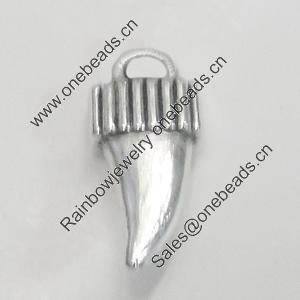 Pendant/Charm. Fashion Zinc Alloy Jewelry Findings. Lead-free. 13x6mm. Sold by Bag