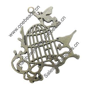 Pendant/Charm. Fashion Zinc Alloy Jewelry Findings. Lead-free. 54x52mm. Sold by Bag