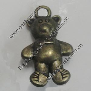 Pendant/Charm. Fashion Zinc Alloy Jewelry Findings. Lead-free. Animal 25x14mm. Sold by Bag