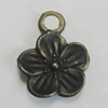 Pendant/Charm. Fashion Zinc Alloy Jewelry Findings. Lead-free. Flower 11x15mm. Sold by Bag