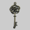 Pendant/Charm. Fashion Zinc Alloy Jewelry Findings. Lead-free. 27x10mm. Sold by Bag