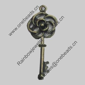 Pendant/Charm. Fashion Zinc Alloy Jewelry Findings. Lead-free. 27x10mm. Sold by Bag