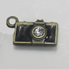 Pendant/Charm. Fashion Zinc Alloy Jewelry Findings. Lead-free. Camera 10x14mm. Sold by Bag