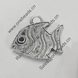 Pendant/Charm. Fashion Zinc Alloy Jewelry Findings. Lead-free. Animal 20x18mm. Sold by Bag
