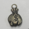 Pendant/Charm. Fashion Zinc Alloy Jewelry Findings. Lead-free. 18x10mm. Sold by Bag