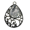 Zinc Alloy Peadant With Crystal Beads. Fashion Jewelry Findings. 49x34mm. Sold by PC