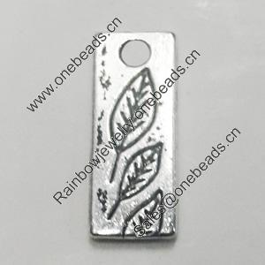 Pendant/Charm. Fashion Zinc Alloy Jewelry Findings. Lead-free. 19x7mm. Sold by Bag