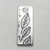 Pendant/Charm. Fashion Zinc Alloy Jewelry Findings. Lead-free. 19x7mm. Sold by Bag
