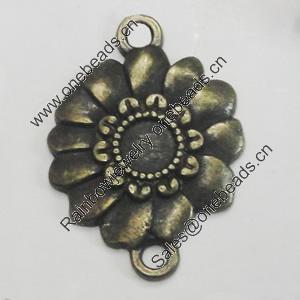 Connetor. Fashion Zinc Alloy Jewelry Findings. Lead-free. 27x18mm. Sold by Bag