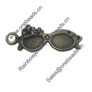 Pendant/Charm. Fashion Zinc Alloy Jewelry Findings. Lead-free. 29x11mm. Sold by Bag