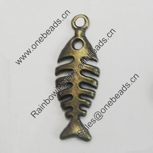 Pendant/Charm. Fashion Zinc Alloy Jewelry Findings. Lead-free. Animal 26x9mm. Sold by Bag