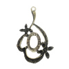 Pendant/Charm. Fashion Zinc Alloy Jewelry Findings. Lead-free. 35x21mm. Sold by Bag