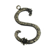 Pendant/Charm. Fashion Zinc Alloy Jewelry Findings. Lead-free. 30x18mm. Sold by Bag