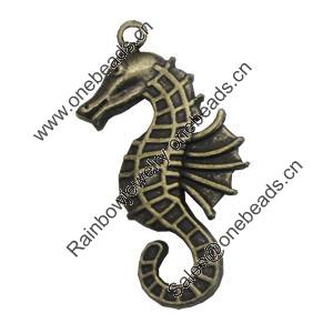 Pendant/Charm. Fashion Zinc Alloy Jewelry Findings. Lead-free. Animal 38x20mm. Sold by Bag
