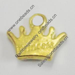 Pendant/Charm. Fashion Zinc Alloy Jewelry Findings. Lead-free. Corona 10x12mm. Sold by Bag