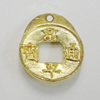 Pendant/Charm. Fashion Zinc Alloy Jewelry Findings. Lead-free. Ancient Coin 13x17mm. Sold by Bag