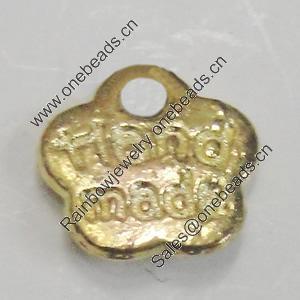Pendant/Charm. Fashion Zinc Alloy Jewelry Findings. Lead-free. 7x9mm. Sold by Bag
