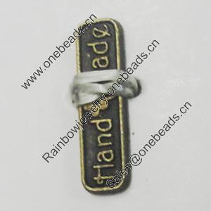 Message Charm. Fashion Zinc Alloy Jewelry Findings. Lead-free. 16x4mm. Sold by Bag