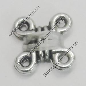 Connetor. Fashion Zinc Alloy Jewelry Findings. Lead-free. 9x9mm. Sold by Bag