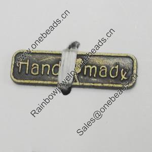 Message Charm. Fashion Zinc Alloy Jewelry Findings. Lead-free. 21x5mm. Sold by Bag