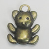 Pendant/Charm. Fashion Zinc Alloy Jewelry Findings. Lead-free. Animal 12x16mm. Sold by Bag