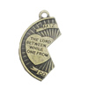 Message Charm. Fashion Zinc Alloy Jewelry Findings. Lead-free. 14x29mm. Sold by Bag