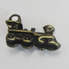 Pendant/Charm. Fashion Zinc Alloy Jewelry Findings. Lead-free. Train 12x16mm. Sold by Bag