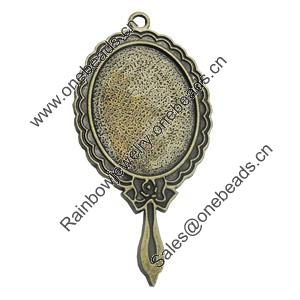 Zinc Alloy Cabochon Settings. Fashion Jewelry Findings. Lead-free. 72x31mm. Sold by PC