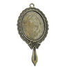 Zinc Alloy Cabochon Settings. Fashion Jewelry Findings. Lead-free. 72x31mm. Sold by PC