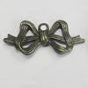 Pendant/Charm. Fashion Zinc Alloy Jewelry Findings. Lead-free. Bowknot 30x15mm. Sold by Bag
