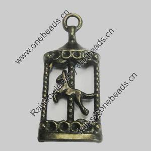 Pendant/Charm. Fashion Zinc Alloy Jewelry Findings. Lead-free. 33x15mm. Sold by Bag