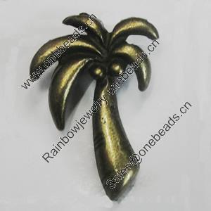 Pendant/Charm. Fashion Zinc Alloy Jewelry Findings. Lead-free. Plant 23x37mm. Sold by Bag
