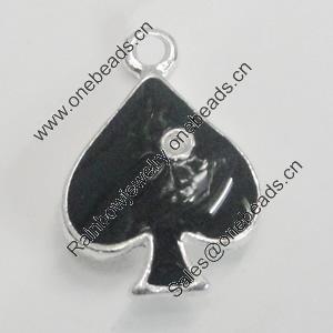 Zinc Alloy Enamel Pendant. Fashion Jewelry Findings. Lead-free. Heart 20x13mm. Sold by Bag