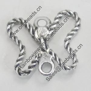 Connetor. Fashion Zinc Alloy Jewelry Findings. Lead-free. 14x15mm. Sold by Bag