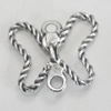 Connetor. Fashion Zinc Alloy Jewelry Findings. Lead-free. 14x15mm. Sold by Bag