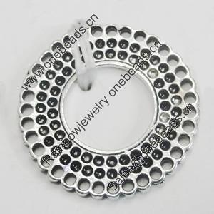 Donut. Fashion Zinc Alloy Jewelry Findings. Lead-free. 23x9mm. Sold by Bag