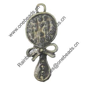 Pendant/Charm. Fashion Zinc Alloy Jewelry Findings. Lead-free. 27x10mm. Sold by Bag