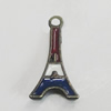 Zinc Alloy Enamel Pendant. Fashion Jewelry Findings. Lead-free. Tower 15x9mm. Sold by Bag