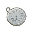 Pendant/Charm. Fashion Zinc Alloy Jewelry Findings. Lead-free. Clock 17mm. Sold by Bag