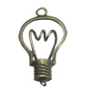 Pendant/Charm. Fashion Zinc Alloy Jewelry Findings. Lead-free. Bulb 36x19mm. Sold by Bag