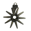 Pendant/Charm. Fashion Zinc Alloy Jewelry Findings. Lead-free. 38x48mm. Sold by Bag.