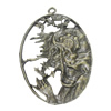 Pendant/Charm. Fashion Zinc Alloy Jewelry Findings. Lead-free. 52x37mm. Sold by Bag