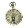 Pendant/Charm. Fashion Zinc Alloy Jewelry Findings. Lead-free. Clock 53x36mm. Sold by PC