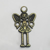Pendant/Charm. Fashion Zinc Alloy Jewelry Findings. Lead-free. 24x13mm. Sold by Bag