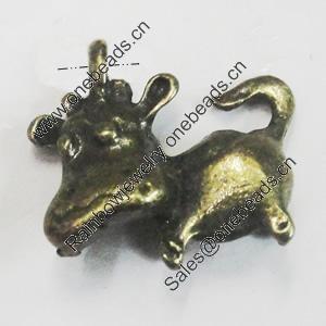 Pendant/Charm. Fashion Zinc Alloy Jewelry Findings. Lead-free. Animal 15x17mm. Sold by Bag