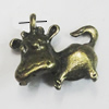 Pendant/Charm. Fashion Zinc Alloy Jewelry Findings. Lead-free. Animal 15x17mm. Sold by Bag